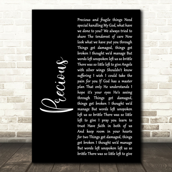 Depeche Mode Precious Black Script Decorative Wall Art Gift Song Lyric Print