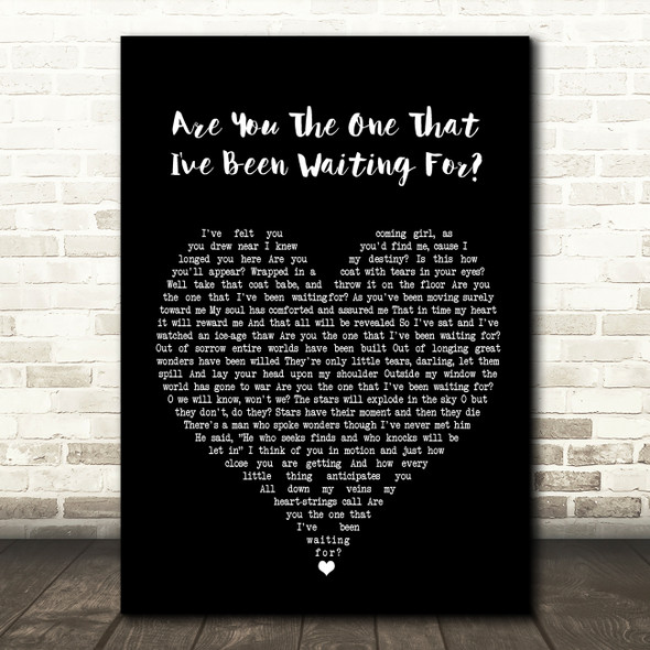 Nick Cave & The Bad Seeds Are You The One That I've Been Waiting For Black Heart Song Lyric Wall Art Print