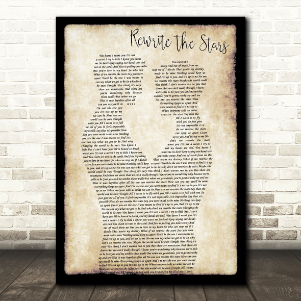 Zac Efron, Zendaya - GREATEST SHOWMAN Rewrite the Stars Gay Couple Two Men Dancing Song Lyric Print