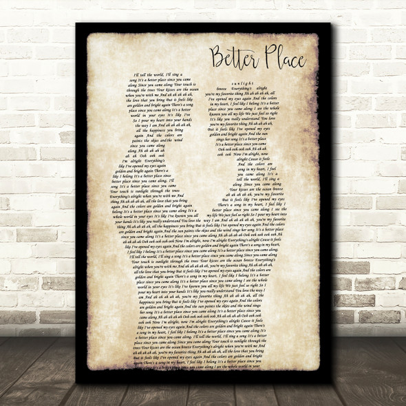 Rachel Platten Better Place Gay Couple Two Men Dancing Decorative Gift Song Lyric Print