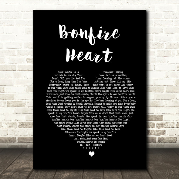 James Blunt Bonfire Black Heart Black Heart Song Lyric Quote Print