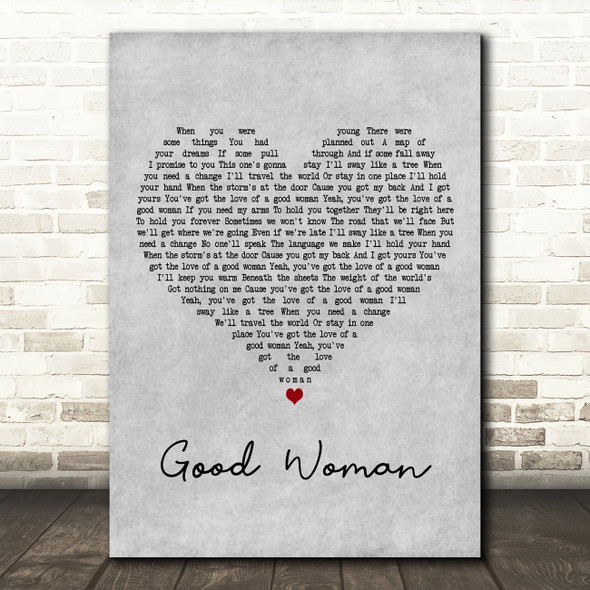 Maren Morris Good Woman Grey Heart Decorative Wall Art Gift Song Lyric Print