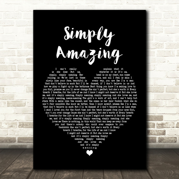 Trey Songz Simply Amazing Black Heart Song Lyric Quote Print