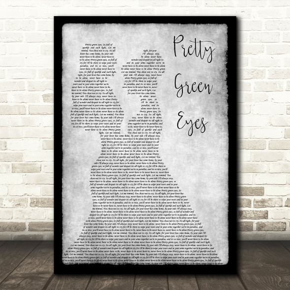 Ultrabeat Pretty Green Eyes Lesbian Couple Two Ladies Dancing Grey Gift Song Lyric Print