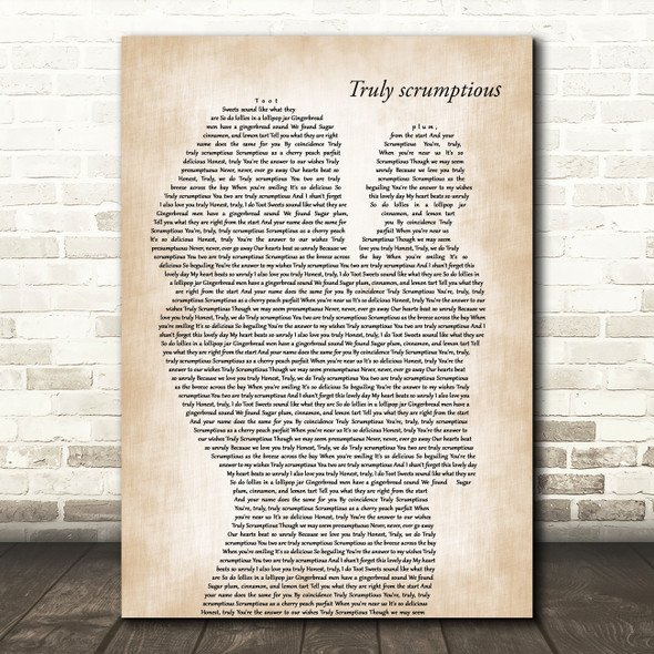 Richard M. Sherman & Robert B. Sherman Truly scrumptious Mother & Baby Wall Art Song Lyric Print