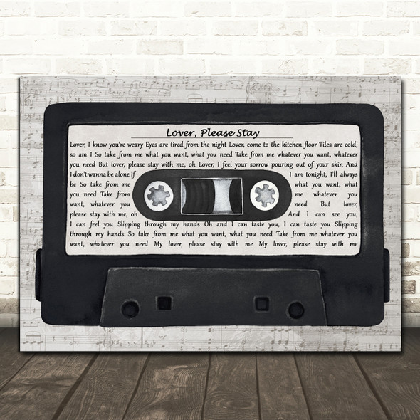 Nothing But Thieves Lover, Please Stay Music Script Cassette Tape Gift Song Lyric Print