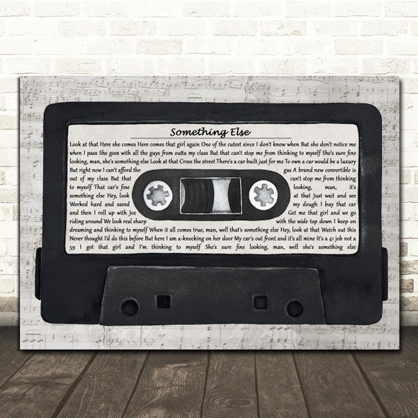 Sid Vicious Something Else Music Script Cassette Tape Decorative Gift Song Lyric Print