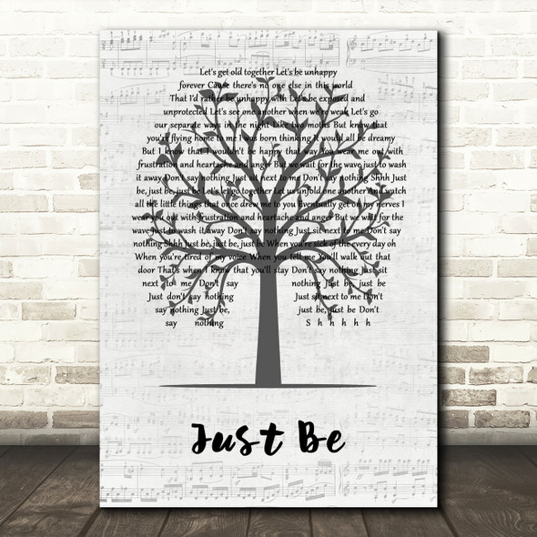 Paloma Faith Just Be Music Script Tree Decorative Wall Art Gift Song Lyric Print