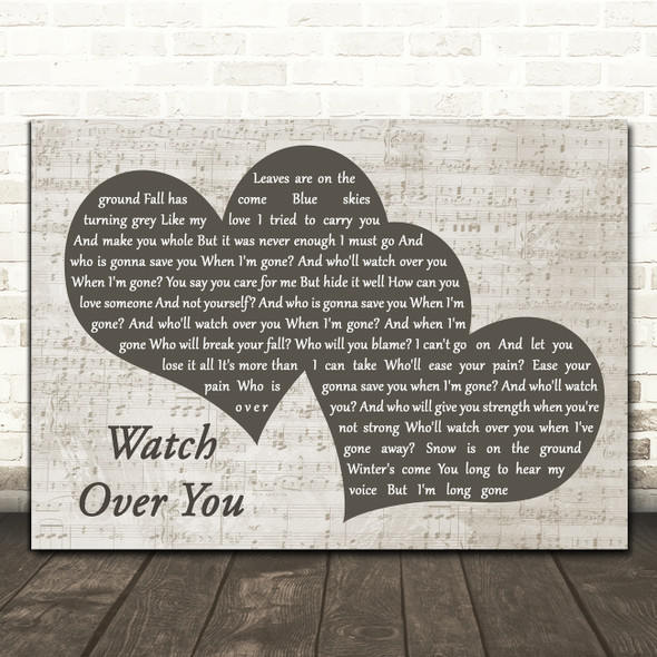 Alter Bridge Watch Over You Landscape Music Script Two Hearts Song Lyric Print