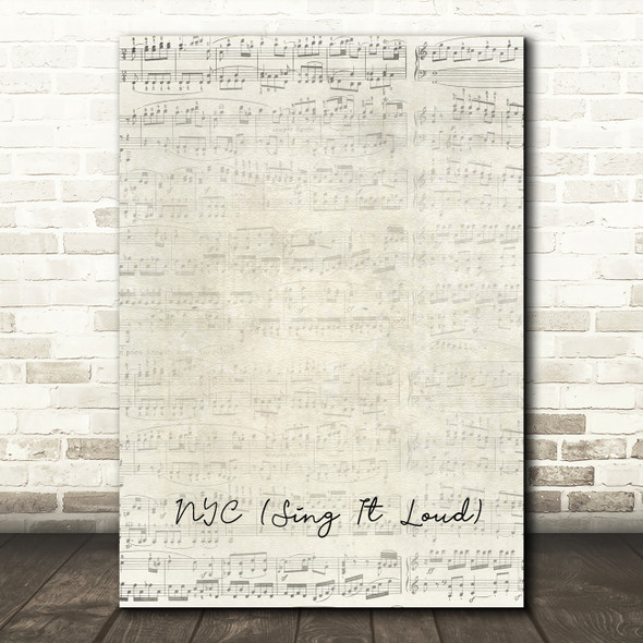 The Sherlocks NYC (Sing It Loud) Script Heart Decorative Wall Art Gift Song Lyric Print