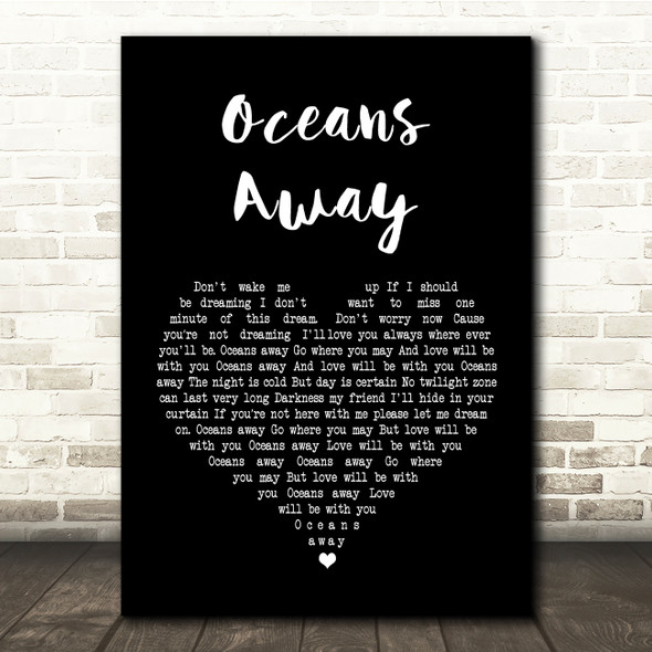 Roger Daltrey Oceans Away Black Heart Song Lyric Quote Print