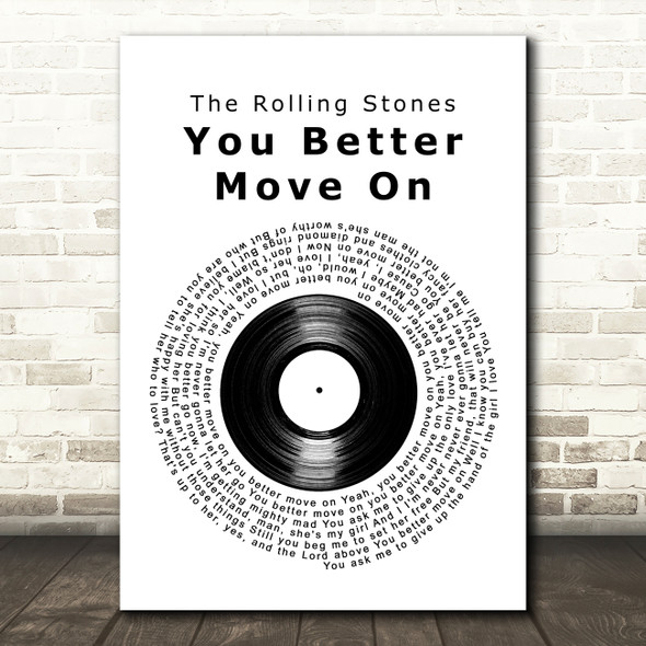 The Rolling Stones You Better Move On Vinyl Record Decorative Wall Art Gift Song Lyric Print
