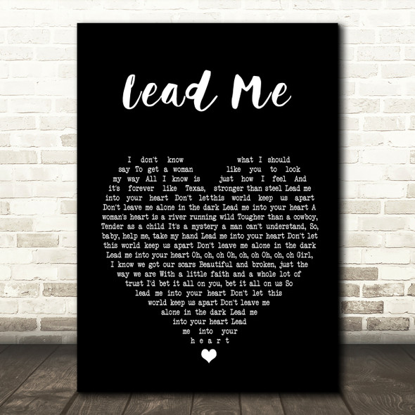 Kip Moore Lead Me Black Heart Song Lyric Quote Print
