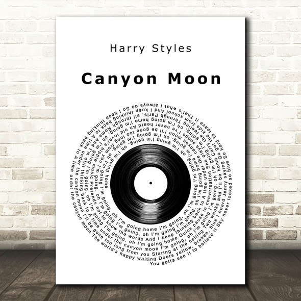 Harry Styles Canyon Moon Vinyl Record Decorative Wall Art Gift Song Lyric Print