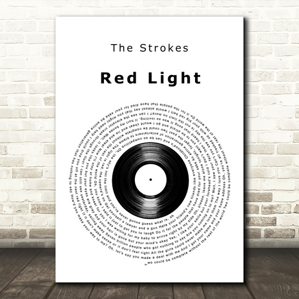 The Strokes Red Light Vinyl Record Decorative Wall Art Gift Song Lyric Print