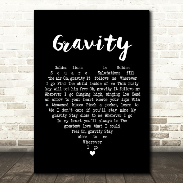 Paul Weller Gravity Black Heart Song Lyric Quote Print