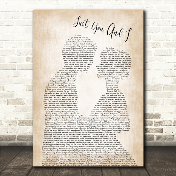 Tom Walker Just You And I Man & Lady Song Lyric Print