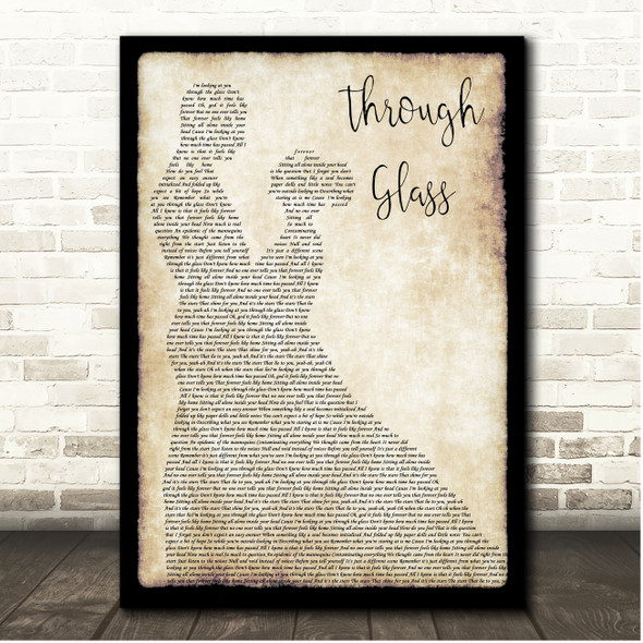 Stone Sour Through Glass Couple Dancing Song Lyric Print