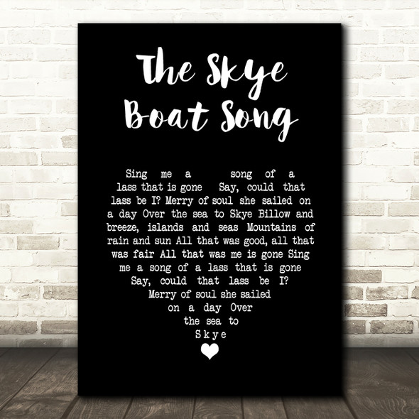 Bear McCReary The Skye Boat Song Black Heart Song Lyric Print