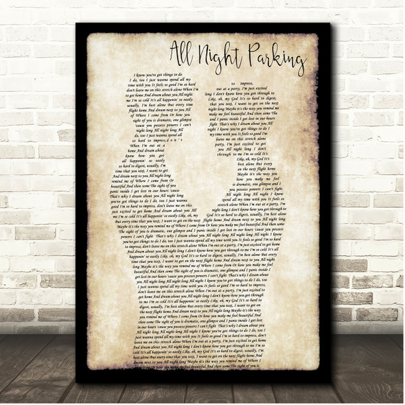 Adele All Night Parking Gay Couple Dancing Song Lyric Print
