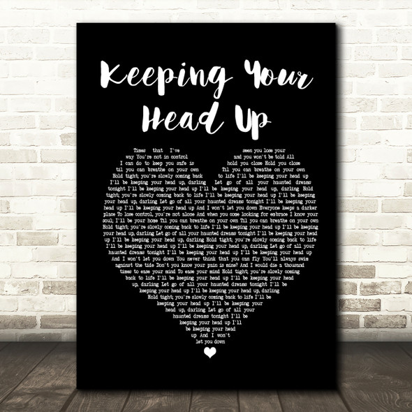 Birdy Keeping Your Head Up Black Heart Song Lyric Print