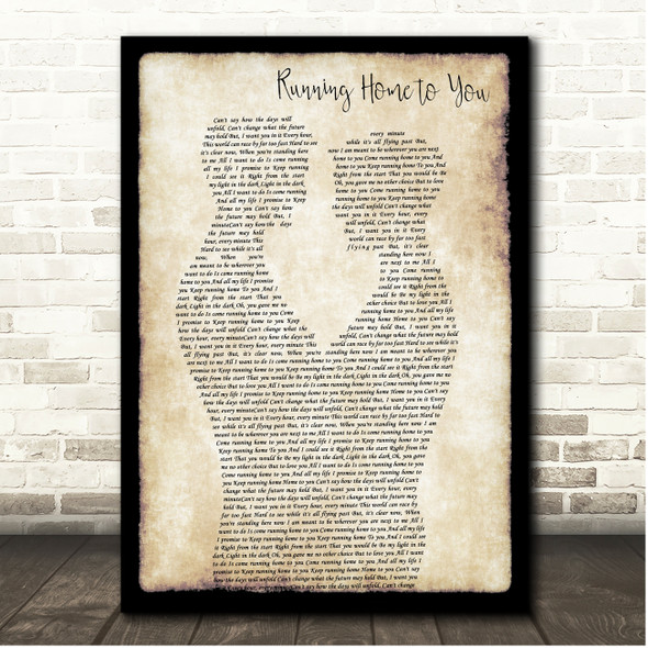 Grant Gustin Runnin' Home To You Gay Couple Dancing Song Lyric Print