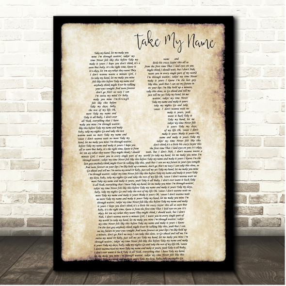 Parmalee Take My Name Gay Couple Dancing Song Lyric Print