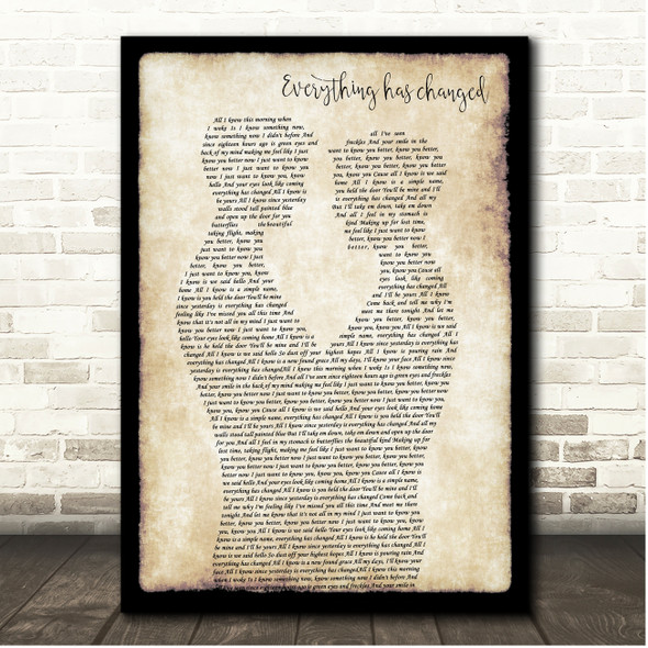 Taylor Swift ft. Ed Sheeran Everything Has Changed Gay Couple Dancing Song Lyric Print