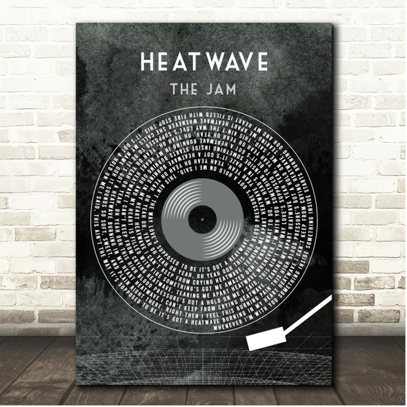 The Jam Heatwave Grunge Grey Vinyl Record Song Lyric Print