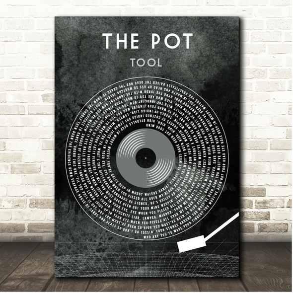Tool The Pot Grunge Grey Vinyl Record Song Lyric Print