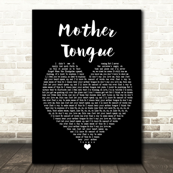 Bring Me The Horizon Mother Tongue Black Heart Song Lyric Print