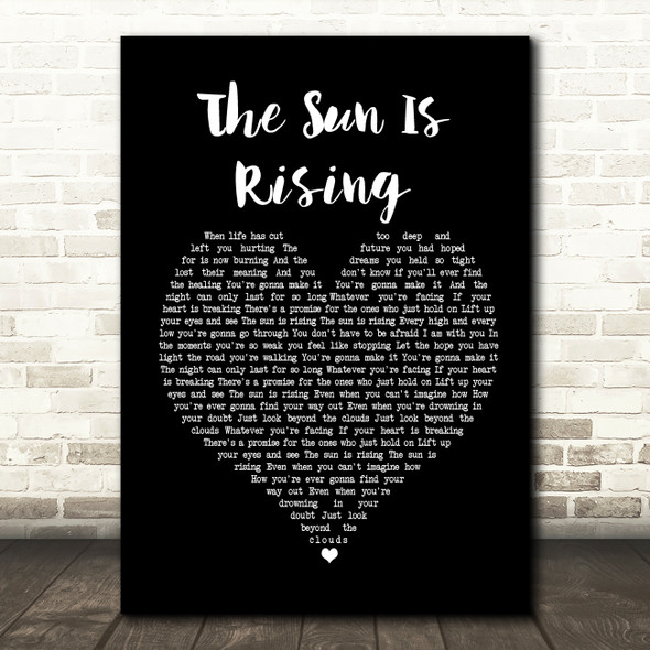 Britt Nicole The Sun Is Rising Black Heart Song Lyric Print