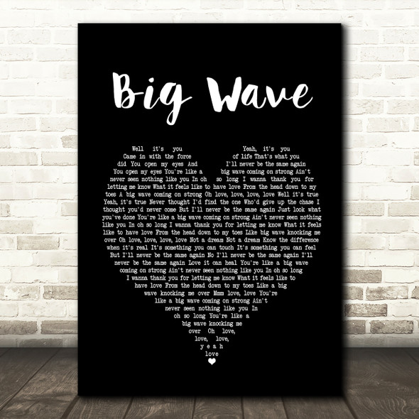 Donavon Frankenreiter Big Wave Black Heart Song Lyric Print