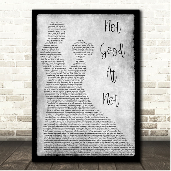 Morgan Wallen Not Good At Not Grey Couple Dancing Song Lyric Print