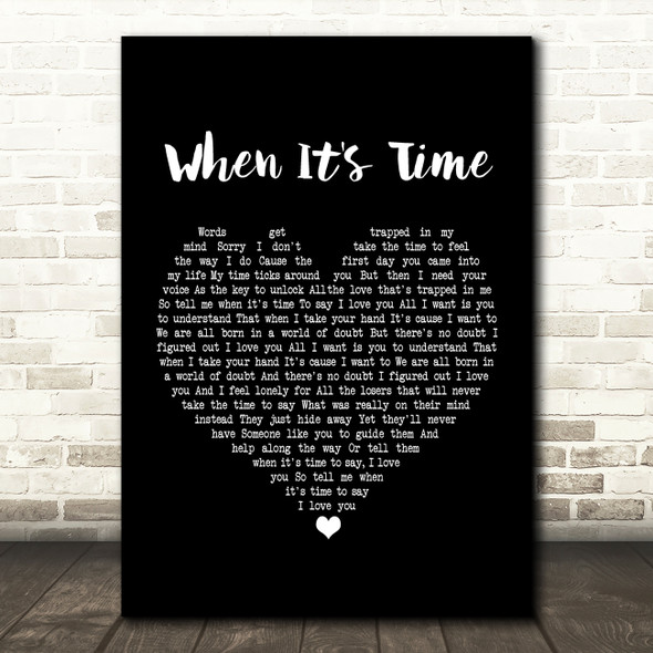 Green Day When It's Time Black Heart Song Lyric Print