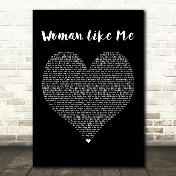 Little Mix Woman Like Me Black Heart Song Lyric Print