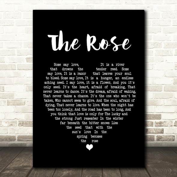 Michael Ball The Rose Black Heart Song Lyric Print