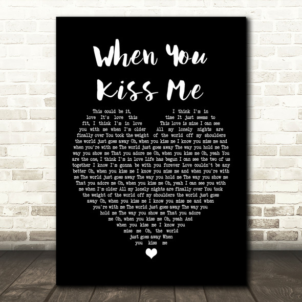 Shania Twain When You Kiss Me Black Heart Song Lyric Print