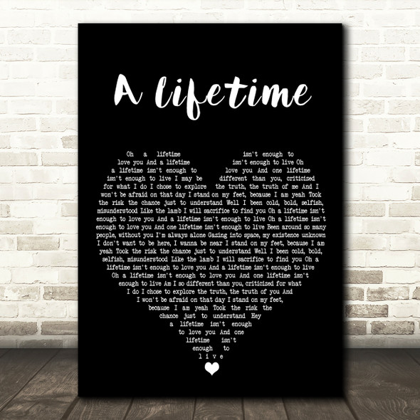 Ziggy Marley A Lifetime Black Heart Song Lyric Print