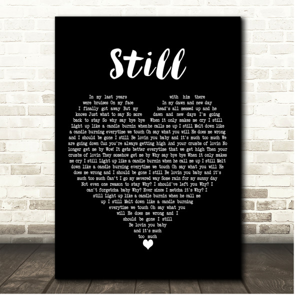 Macy Gray Still Black Heart Song Lyric Print