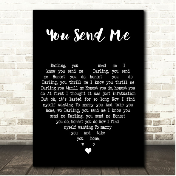Michael Bolton You Send Me Black Heart Song Lyric Print