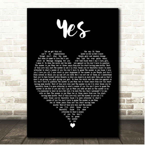 Musiq Soulchild Yes Black Heart Song Lyric Print