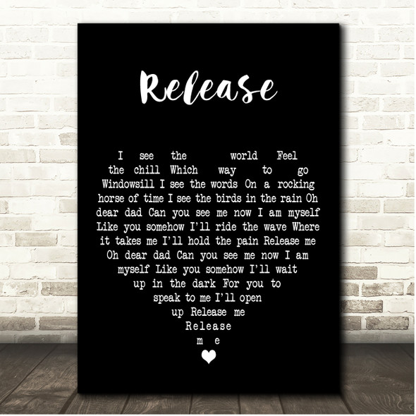 Pearl Jam Release Black Heart Song Lyric Print