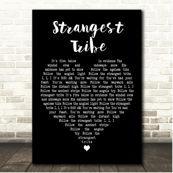 Pearl Jam Strangest Tribe Black Heart Song Lyric Print
