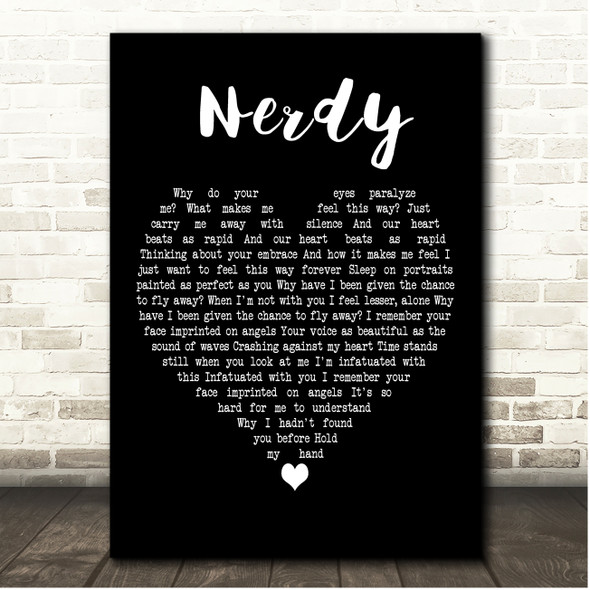 Poison the Well Nerdy Black Heart Song Lyric Print
