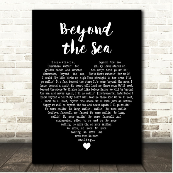 Robbie Williams Beyond the Sea Black Heart Song Lyric Print