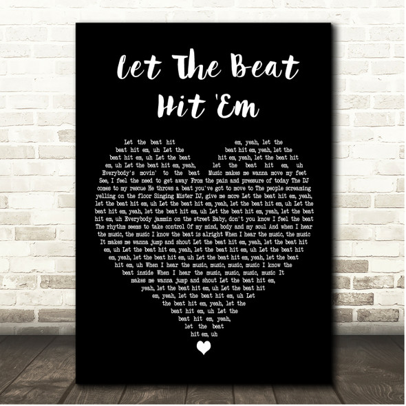 Sheryl Jay Let the beat em Black Heart Song Lyric Print