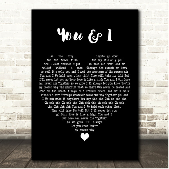 Skerryvore You & I Black Heart Song Lyric Print