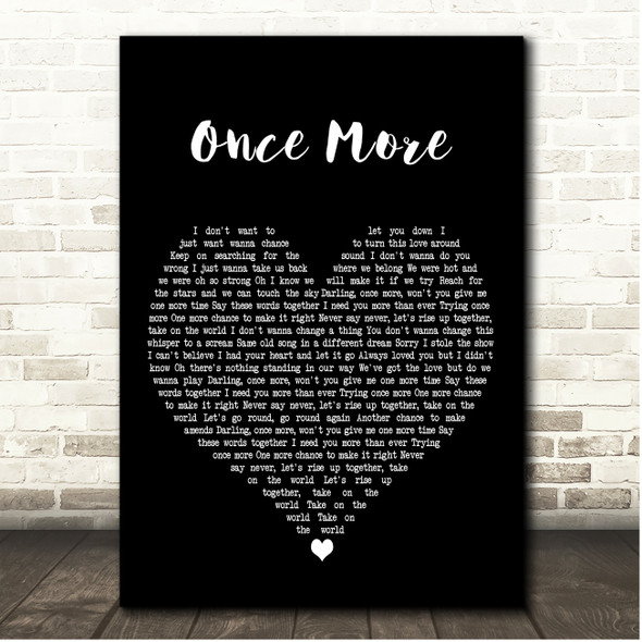 Spandau Ballet Once More Black Heart Song Lyric Print