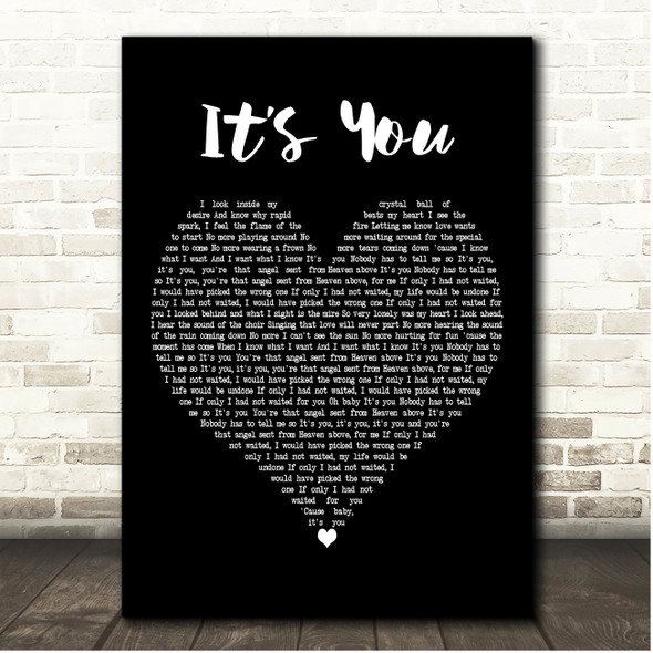 Stevie Wonder Its You Black Heart Song Lyric Print